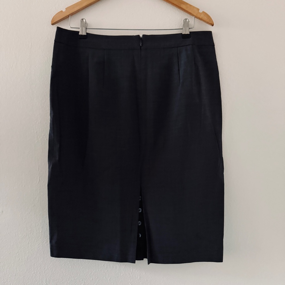 Ann Taylor Virgin Wool Blend Gray Suit Skirt - Picture 2 of 4